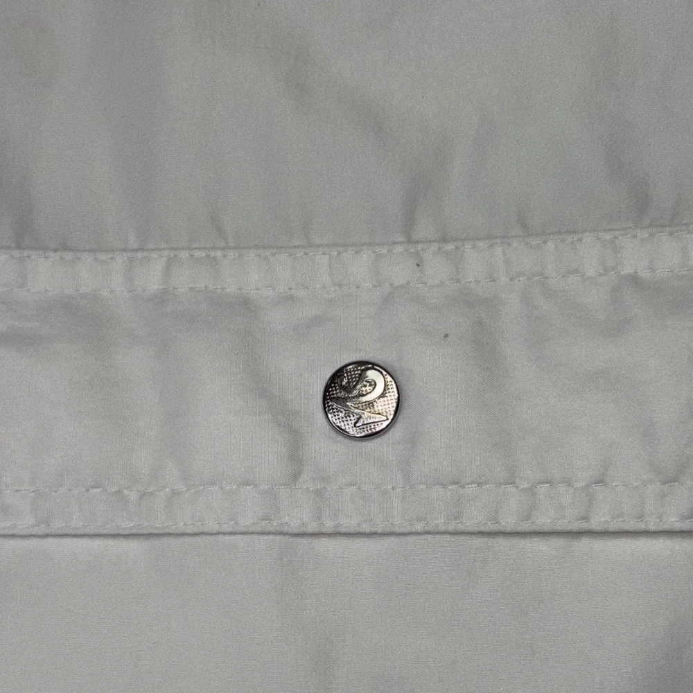 Vintage SR Sport Zip Vest Medium Utility Windbreaker Sleeveless  White 42